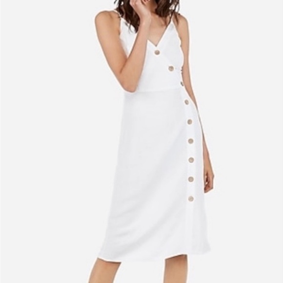 Express White Linen Dress Size XS - Picture 1 of 7